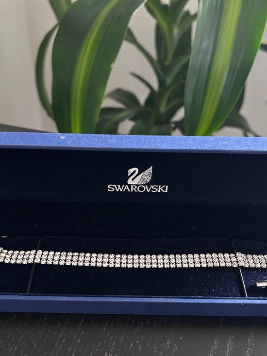 Swarovski Accessories - Swarovski Clear Crystal Double-Row Tennis Bracelet